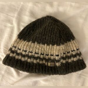 Men's Wool Beanie - Brown and Cream